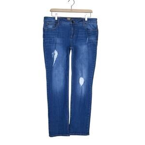 Kut from the Kloth Women's 12 Straight Leg Distressed Jean